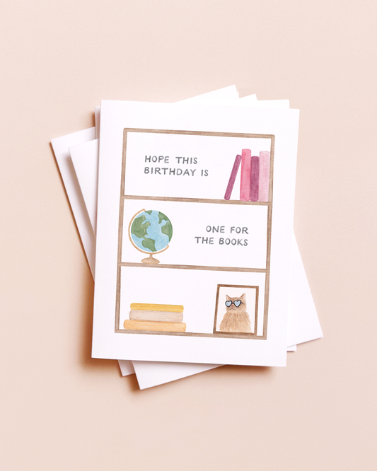 One For The Books Birthday Card
