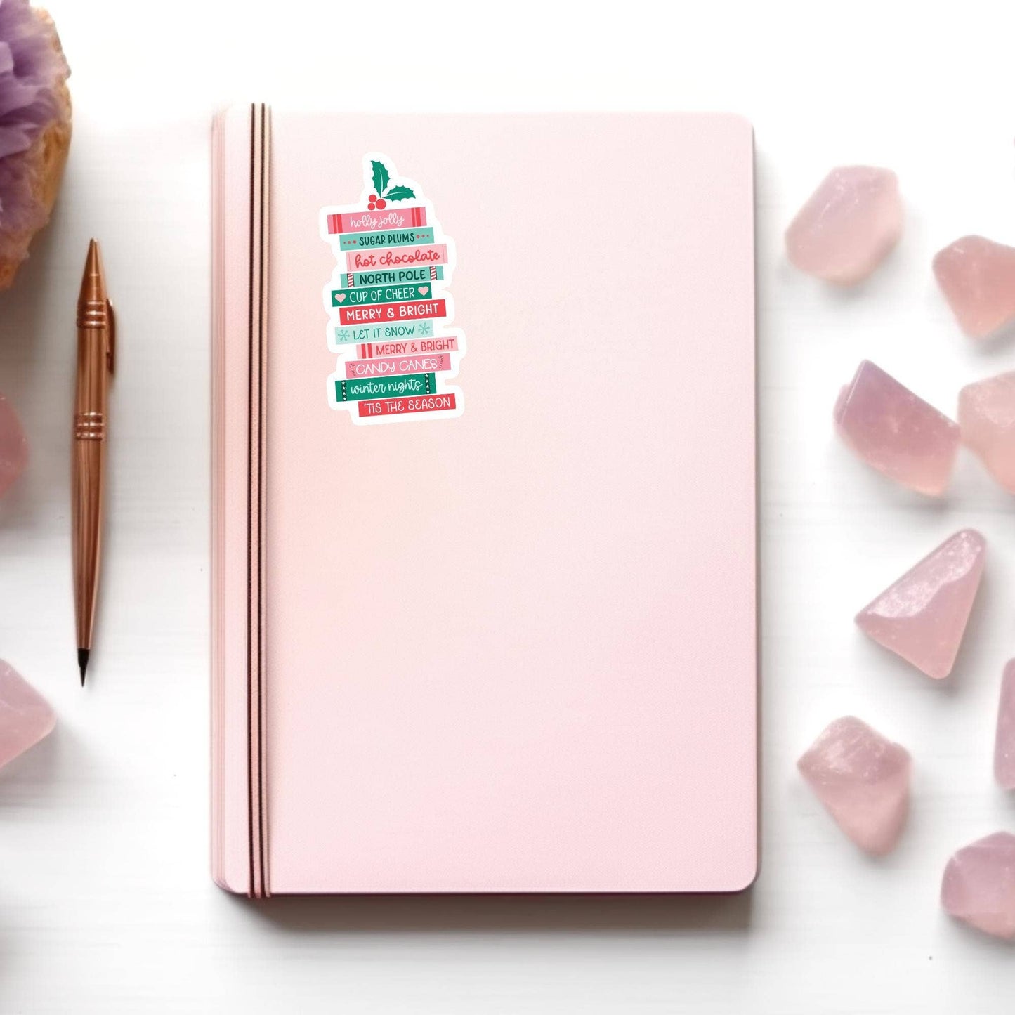 Christmas Book Stack Sticker