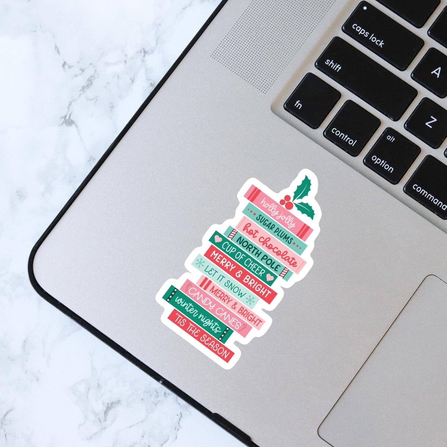 Christmas Book Stack Sticker