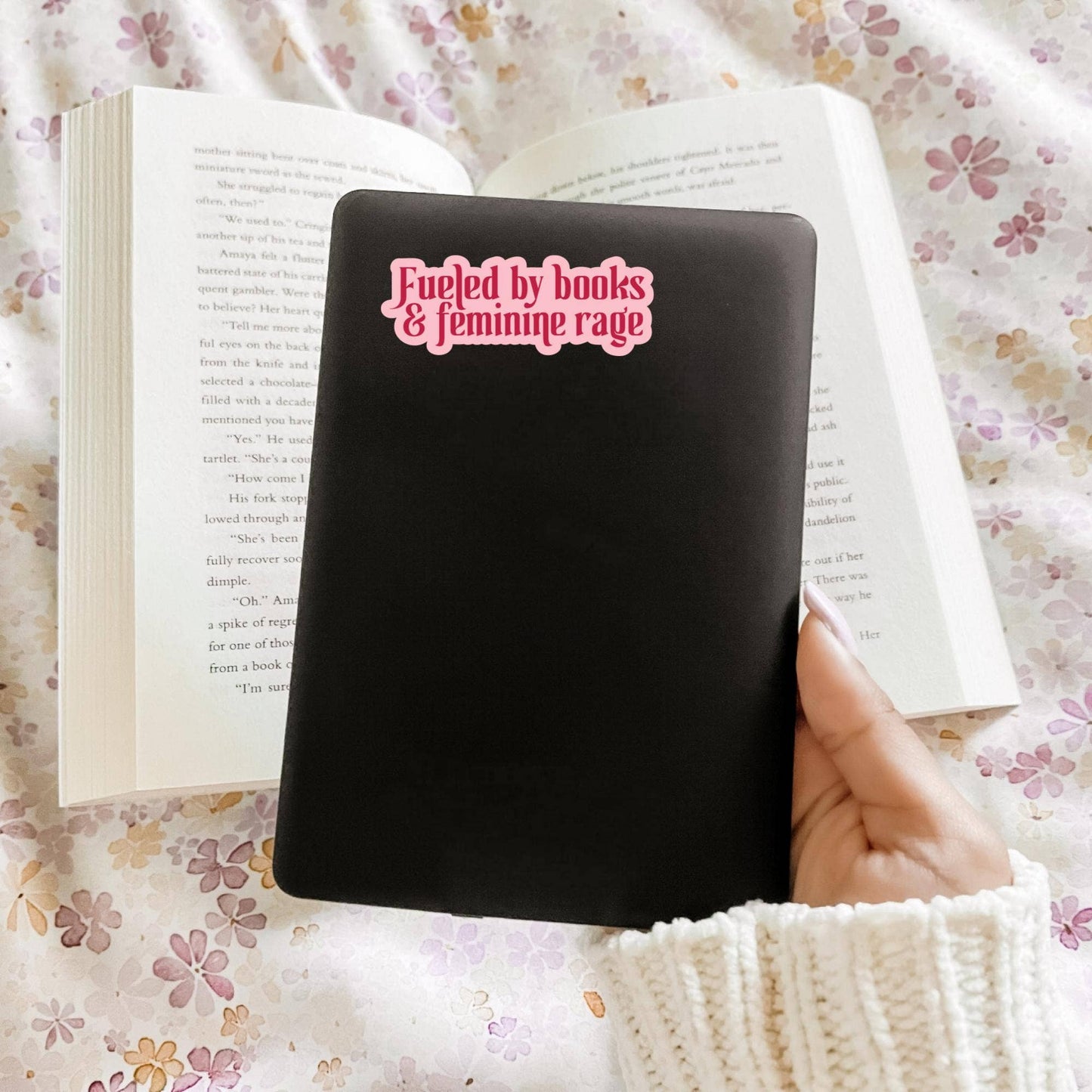 Fueled by Books and Feminine Rage Sticker
