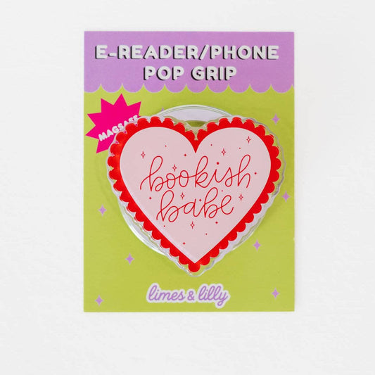 Bookish Babe Heart Kindle & Phone Grip