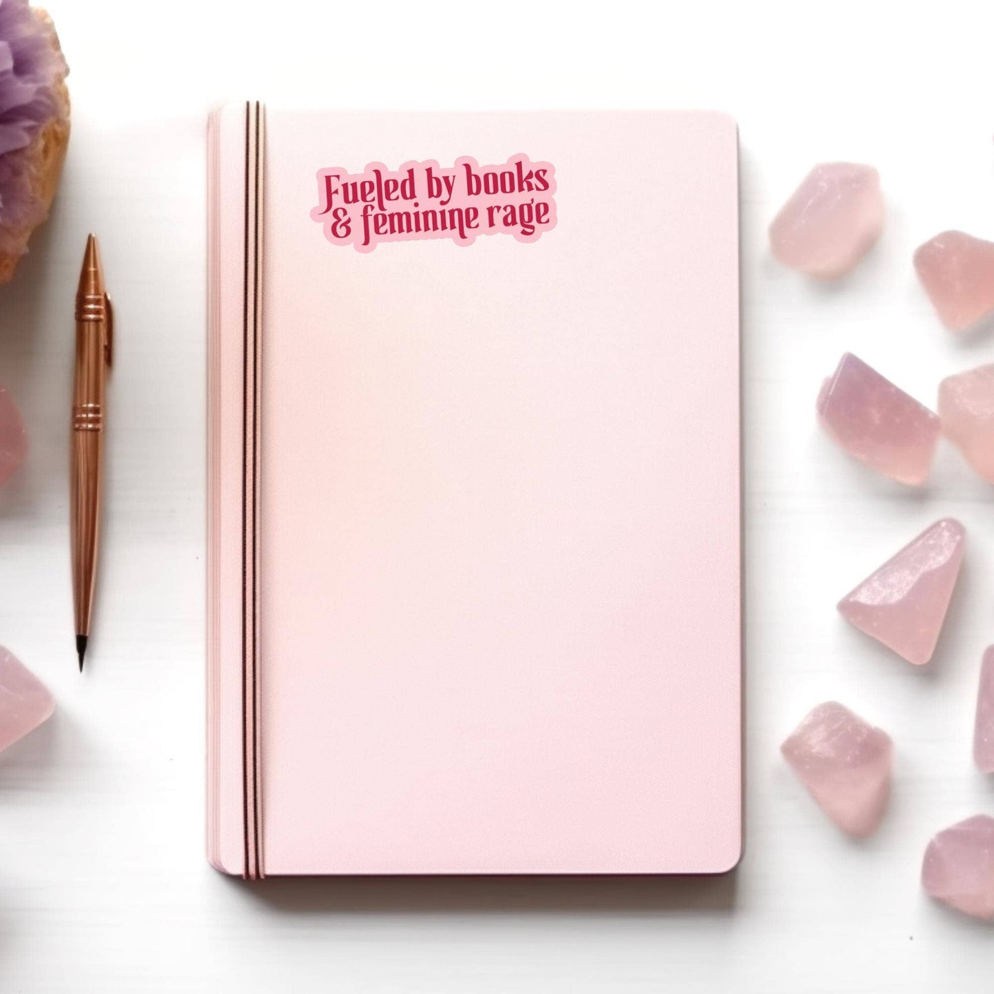 Fueled by Books and Feminine Rage Sticker